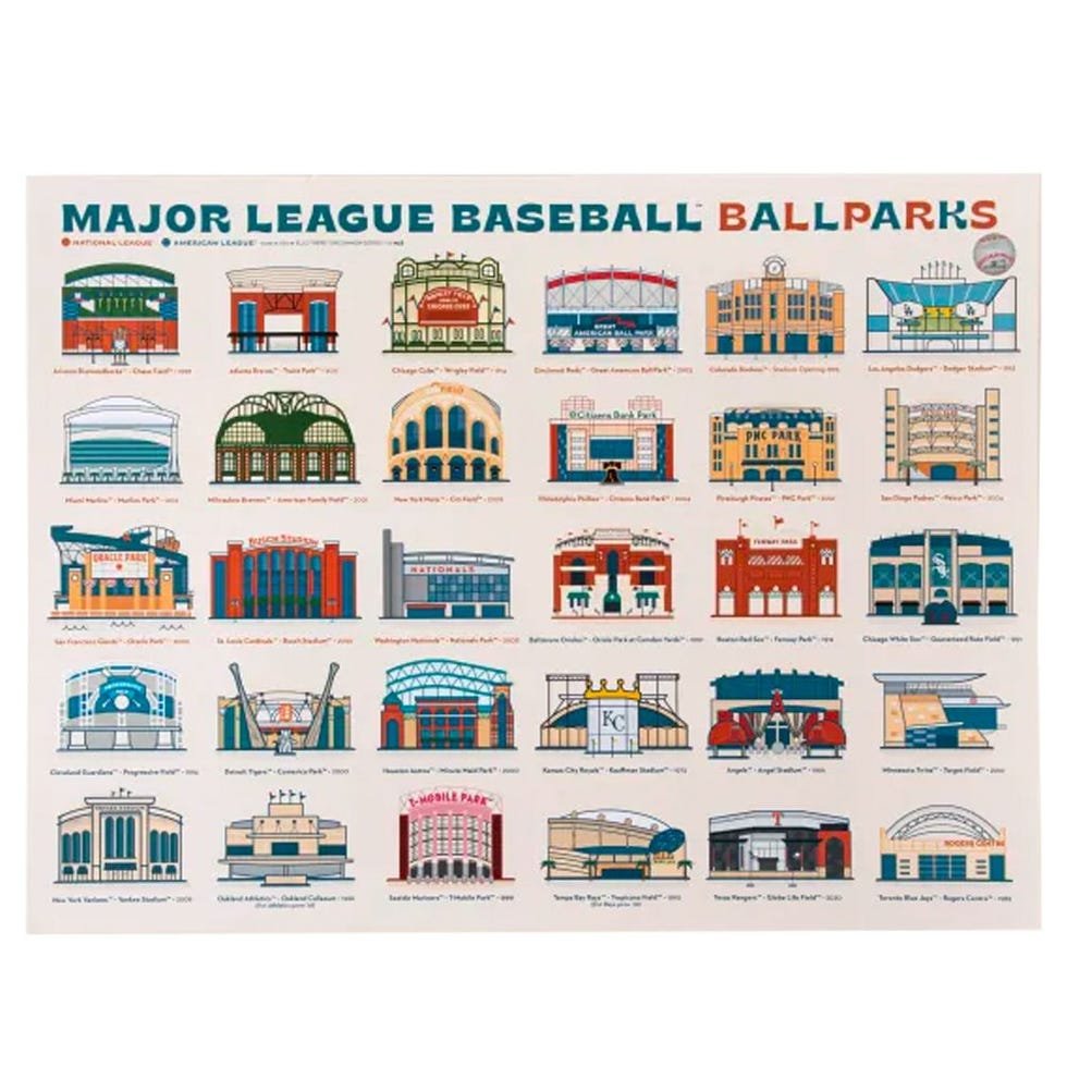 MLB Stadium Illustration Poster