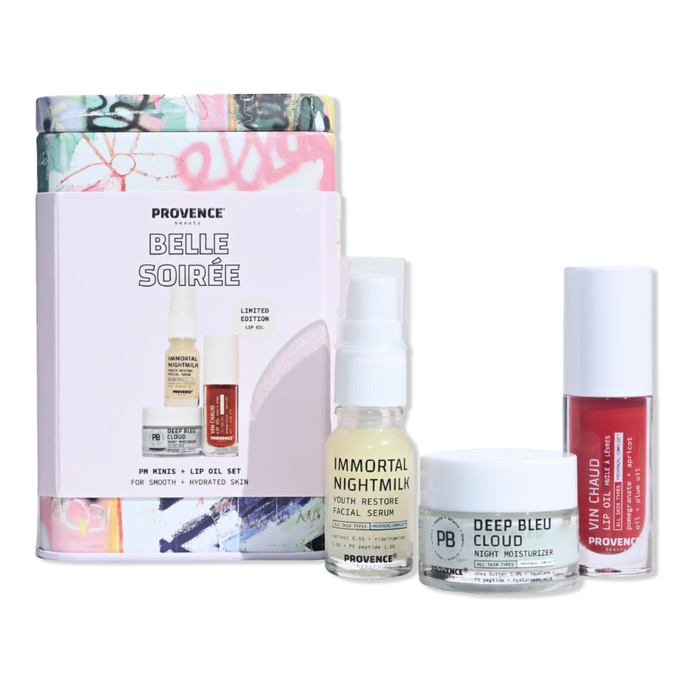 Belle Soiree PM Minis Skincare + Lip Oil Set