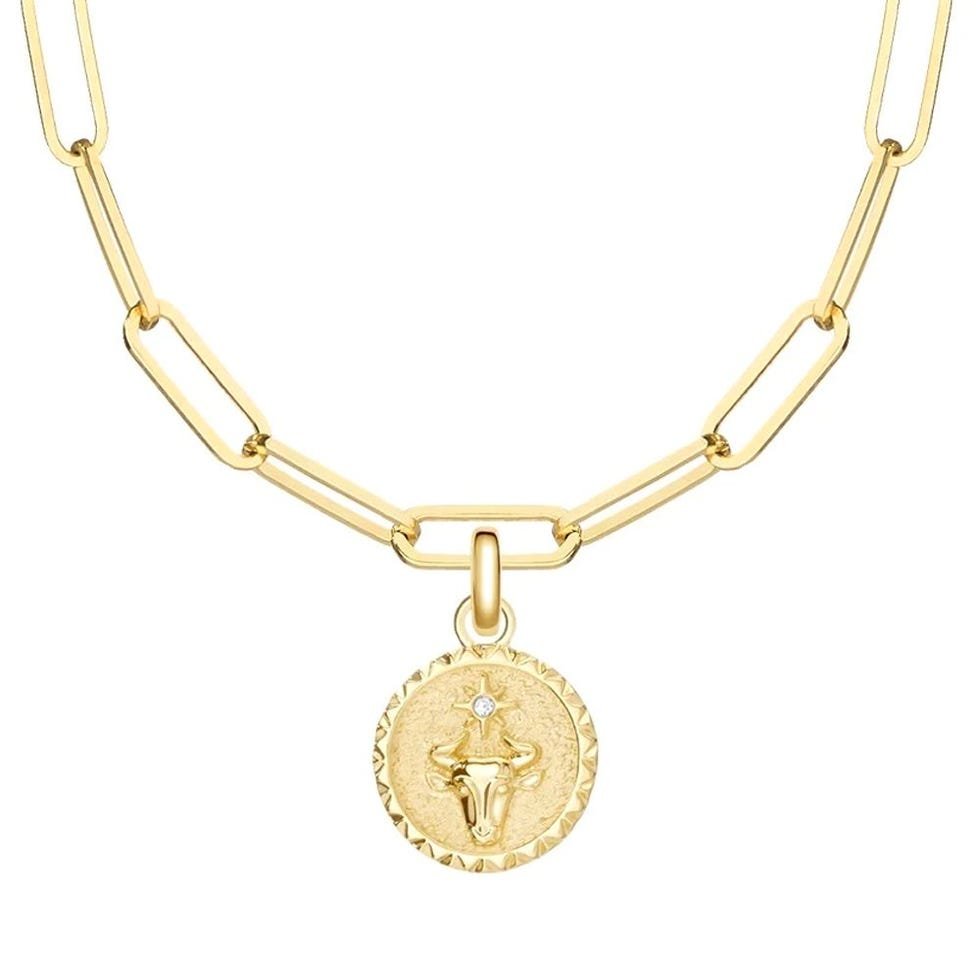 Sol Collection 14K Gold Taurus Zodiac Diamond Charm