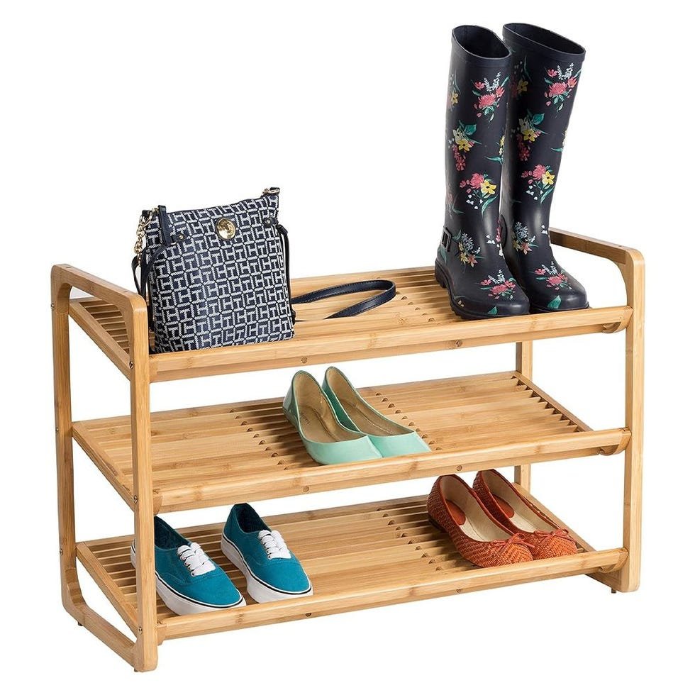 Bamboo 3-Tier Shoe Shelf