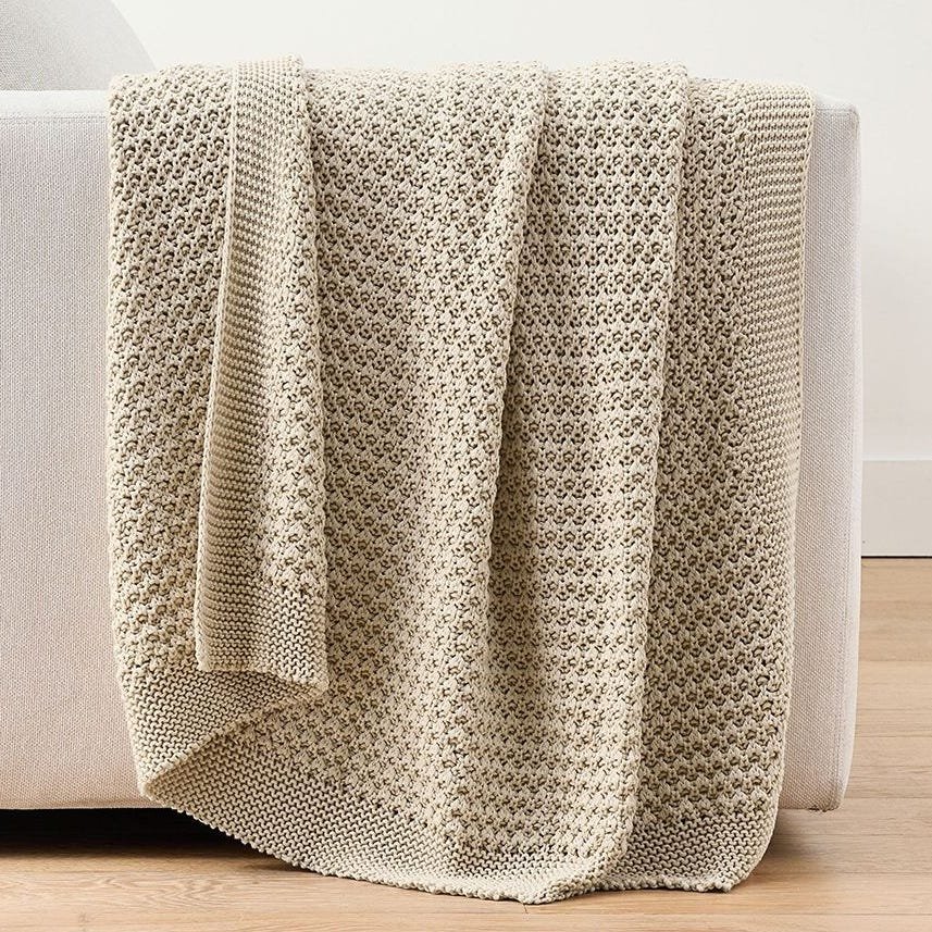 Coastline Knitted Throw