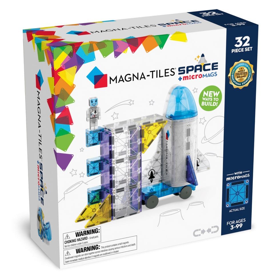 32-Piece Magnetic Space Construction Set