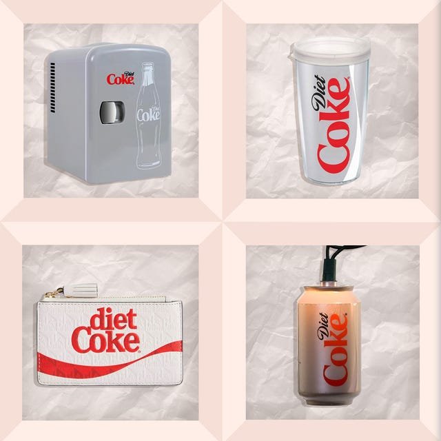 diet coke mini fridge, diet coke tumbler, diet coke pillow, diet coke light, diet coke leather cardholder