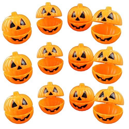 Plastic Pumpkin-Shaped Treat Holders (12-Pack)