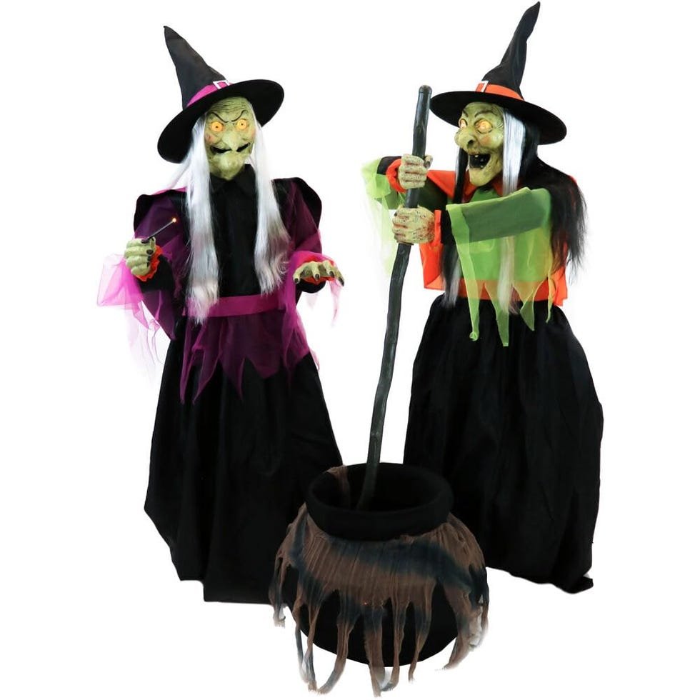 Motion-Activated Witches’ Cauldron Halloween Animatronic