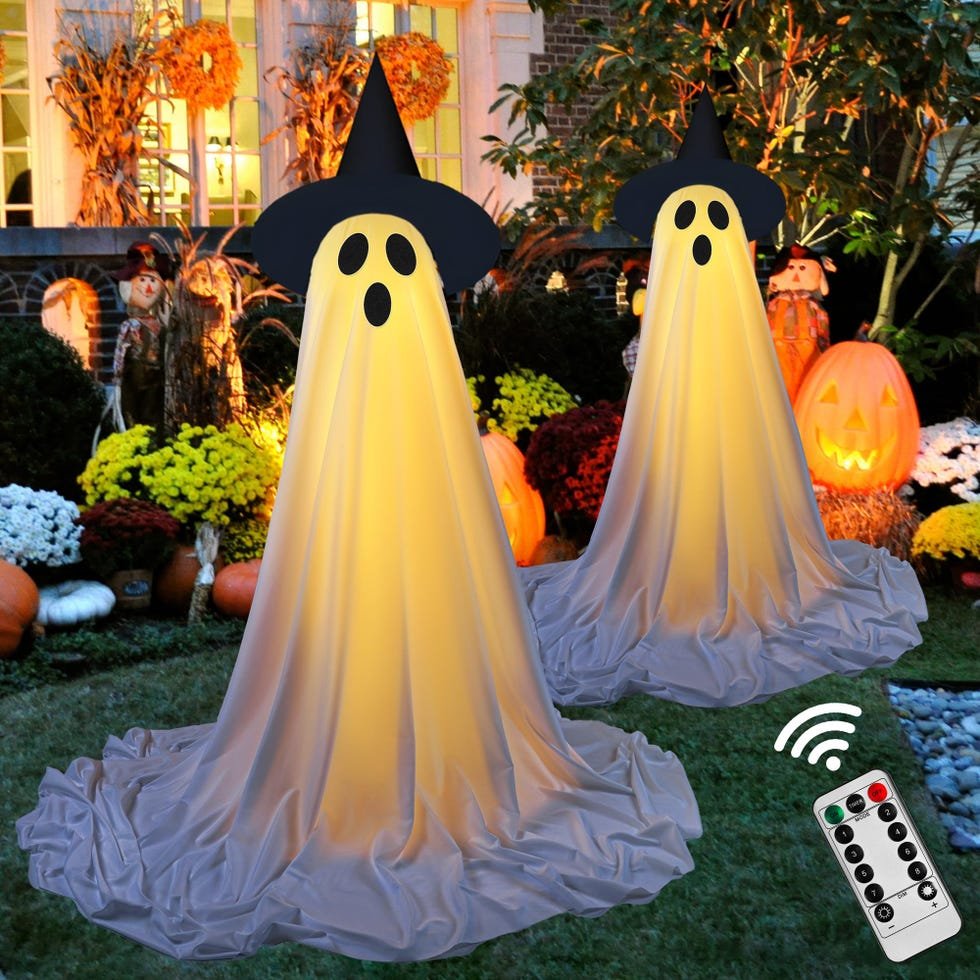 Halloween Spooky Ghost Decor with Remote Control (Set of 2)