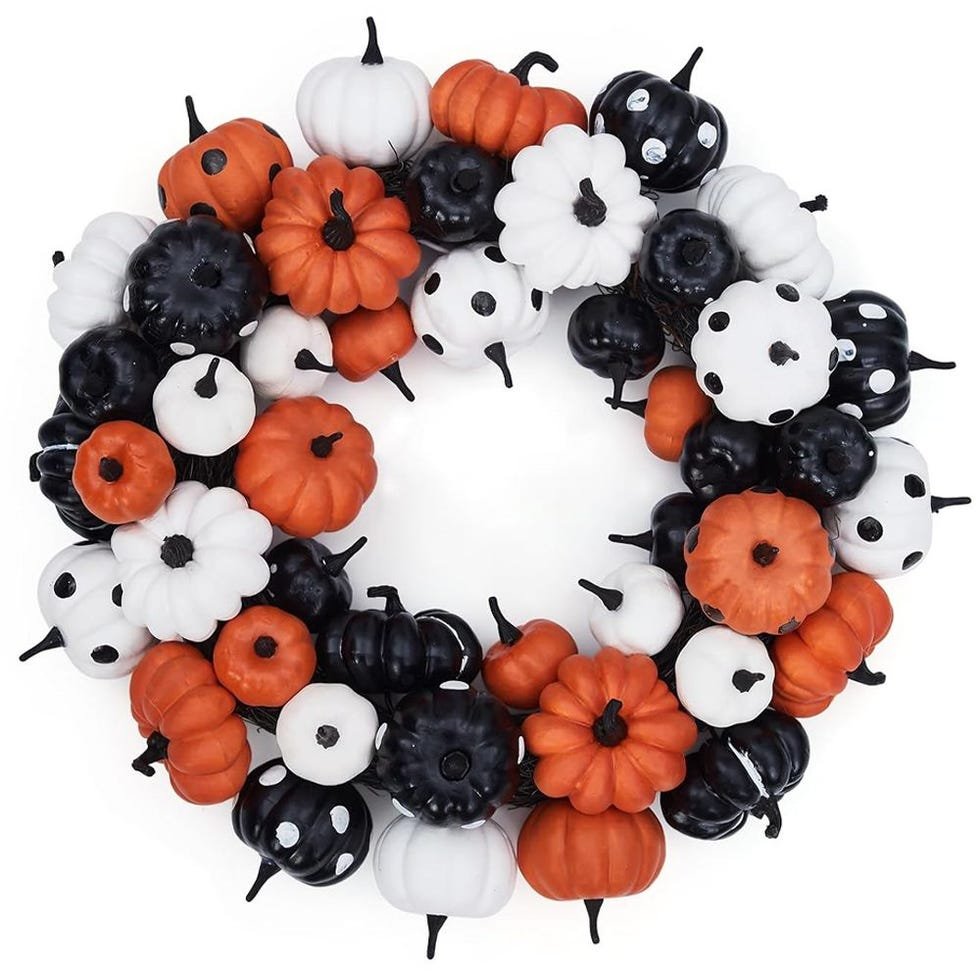 18-Inch Halloween Fall Wreath for Front Door